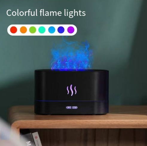 Simulated flame aromatherapy machine expanding fragrance machine household seven color flame humidifier