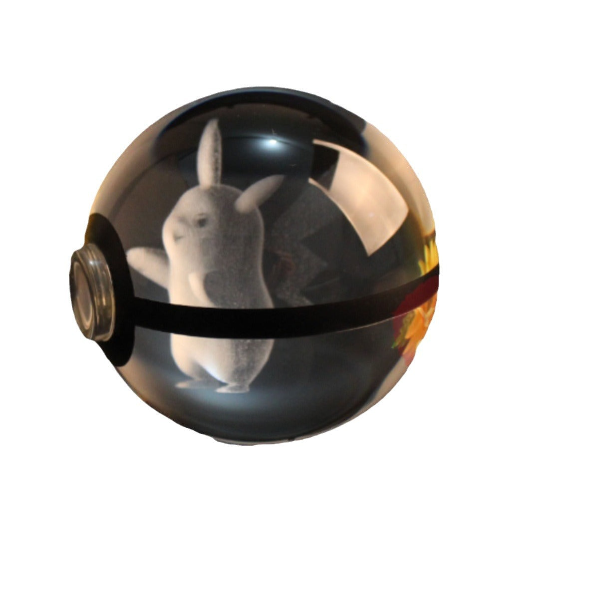 “Kryształowa Kula 3D Pokémon – Pikachu, Gengar, Mew, Mewtwo – Lampka LED, Prezent”