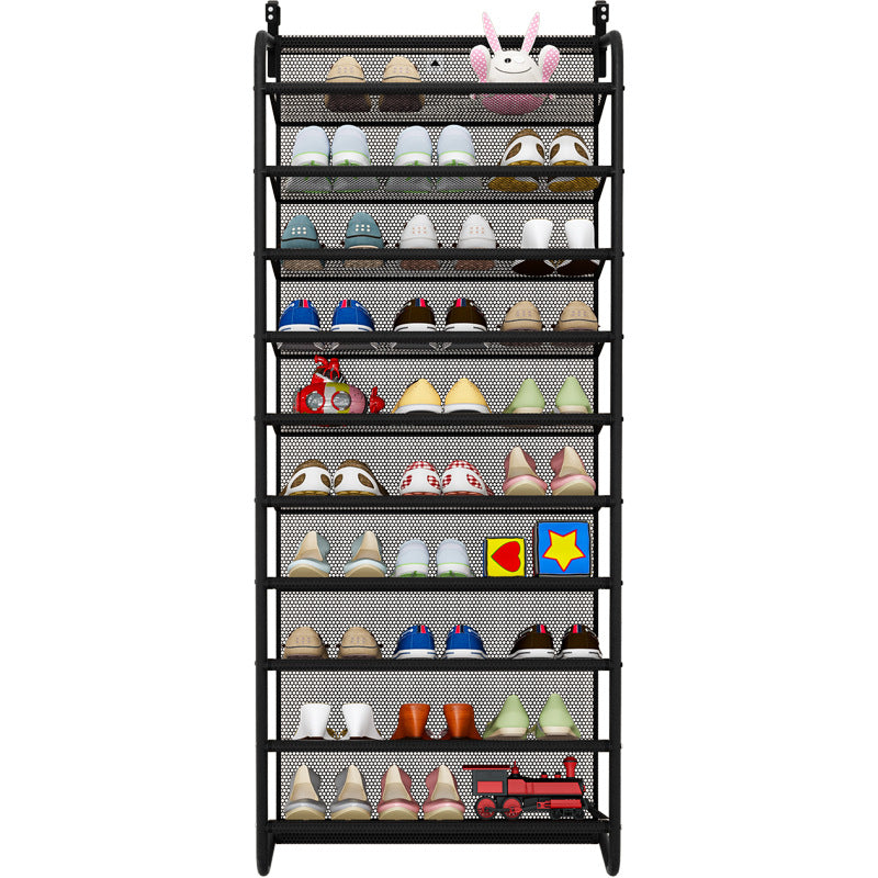 Home dustproof storage shoe cabinet, simple wall mounted space saving shoe rack behind dormitory door, multi-layer assembly shoe rack